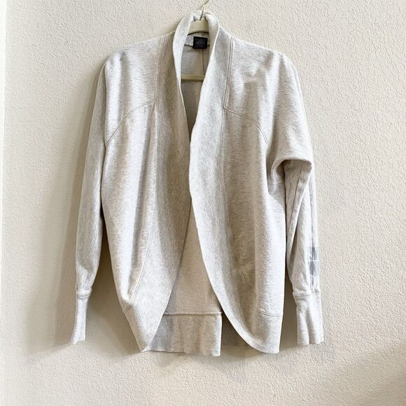 PINK Victoria's Secret Women Sweater Cardigan Open Front Oatmeal 100% Cotton XS‎ - Picture 1 of 8